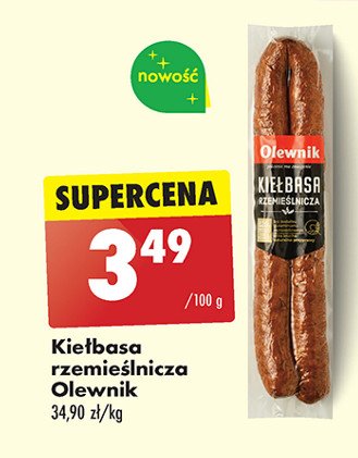 Kiełbasa rzemieślnicza Olewnik promocja w Biedronka