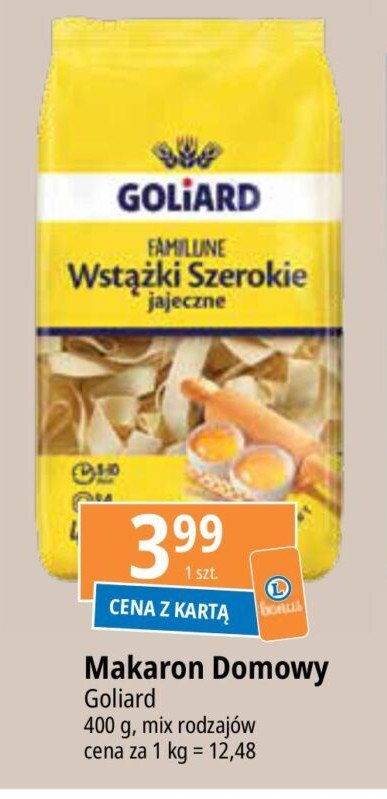 Makaron wstążki szerokie Goliard promocja