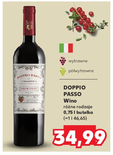 Wino DOPPIO PASSO GRILLO promocja w Kaufland