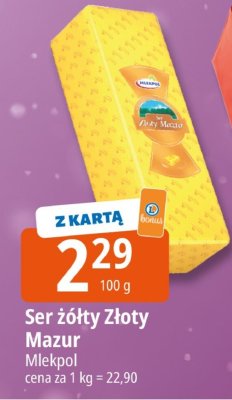 Ser żółty Złoty Mazur Mlekpol promocja w Leclerc