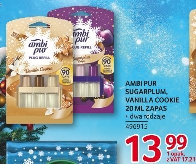 Odświeżacz Ambi Pur Sugarplum, Vanilla Cookie 20 ml zapas promocja w Selgros