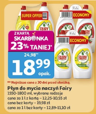 Płyn do mycia naczyń Fairy promocja w Auchan