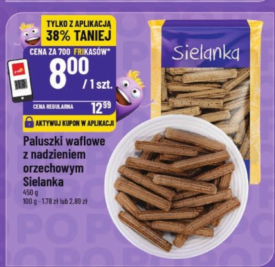 Paluszki waflowe z nadzieniem orzechowym Sielanka 450 g promocja w POLOmarket