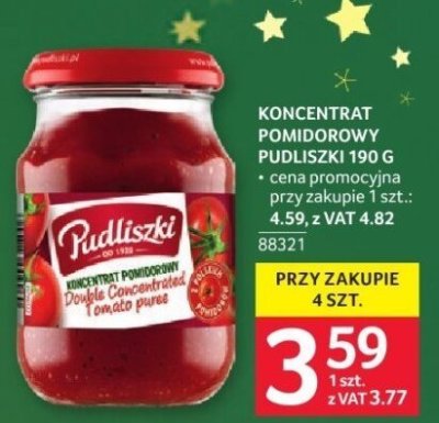 Koncentrat pomidorowy Pudliszki 190 g promocja w Selgros