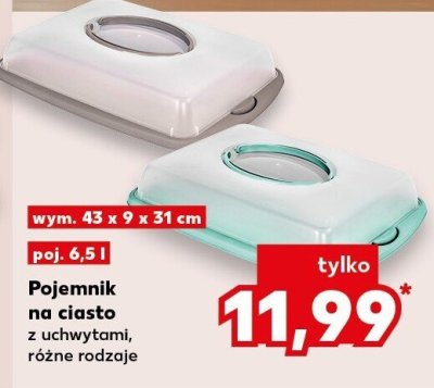 Pojemnik na ciasto z uchwytami 43x9x31 cm, różne rodzaje promocja w Kaufland