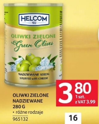 Oliwki zielone nadziewane Helcom 280 g promocja w Selgros