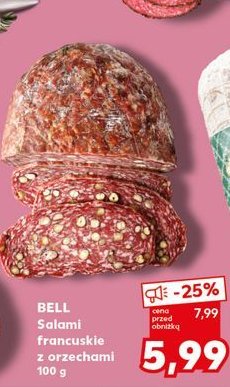 Salami francuskie z orzechami Bell polska promocja