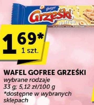 Wafel Gofree Grześki wybrane rodzaje promocja w Groszek
