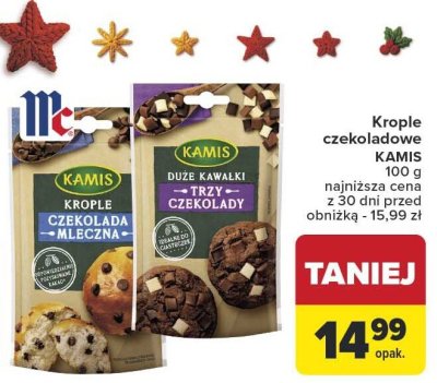 Krople czekoladowe KAMIS promocja w Carrefour
