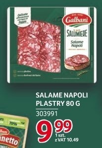 Salame Napoli plastry 80 g promocja w Selgros