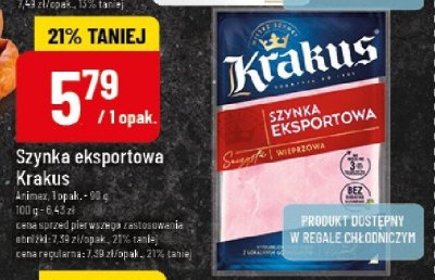 Szynka eksportowa Krakus promocja w POLOmarket
