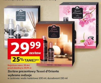 Zestaw prezentowy Tesori d'Oriente wybrane rodzaje promocja w Auchan