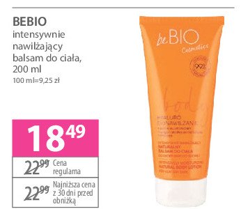 Balsam do ciała intensywnie nawilżający Be bio promocja