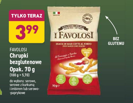 Chrupki serowe bezglutenowe promocja