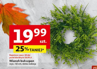Wianek bukszpan promocja w Auchan
