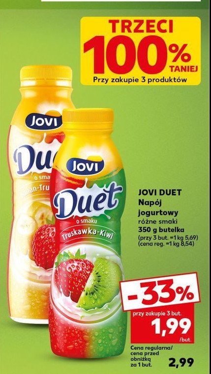 Jogurt banan-truskawka Jovi duet promocja