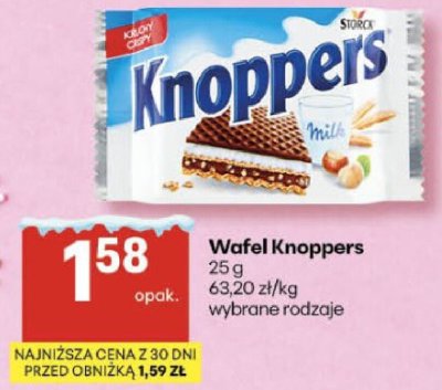 Wafel Knoppers Milk promocja w Delikatesy Centrum