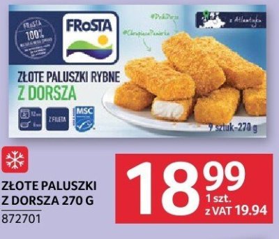 Złote paluszki z dorsza Frosta 270 g promocja w Selgros