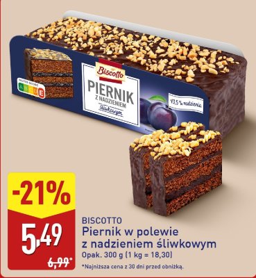 Piernik w polewie z nadzieniem śliwkowym promocja w Aldi