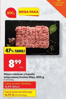 Mięso mielone z łopatki wieprzowej promocja w Biedronka