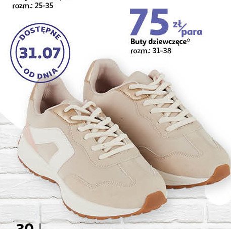 Buty dziewczęce 31-38 Auchan inextenso promocja