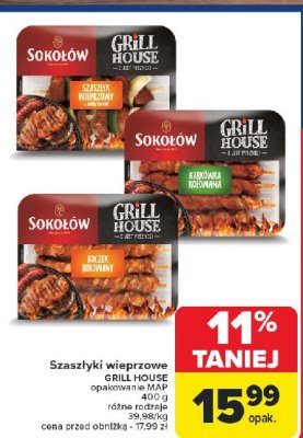 Szasz艂yki wieprzowe z warzywami Soko艂贸w grill house promocja