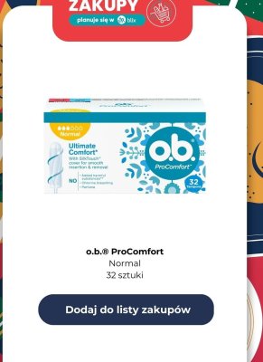 Tampony Pro Comfort - Normal, 32 szt. promocja w Biedronka