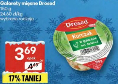 Galaretki mięsne Drosed Kurczak w galarecie bez dodatku E promocja w Delikatesy Centrum