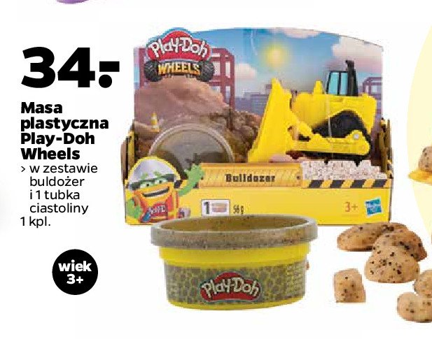 Ciastolina buldożer Play-doh wheels promocja