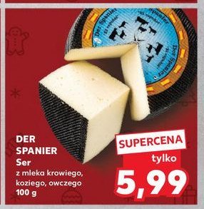 Ser z mleka krowiego koziego i owczego Der spanier promocja w Kaufland