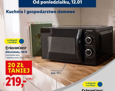 Mikrofalówka, 700 W SilverCrest promocja