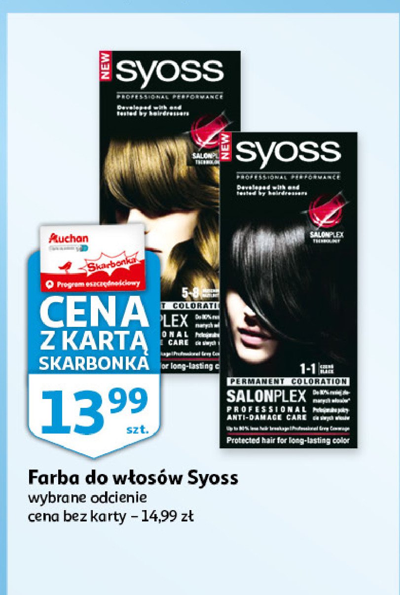 Farba do włosów czerń 1-1 Syoss salonplex promocja