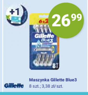 Maszynka do golenia + 7 wkłady Gillette blue 3 promocja
