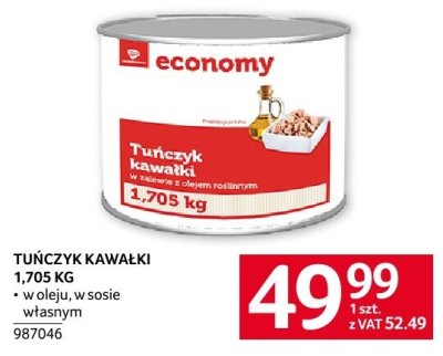 Tuńczyk kawałki 1,705 KG economy promocja w Selgros
