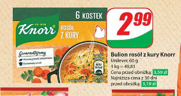 Rosół z kury w kostkach Knorr promocja