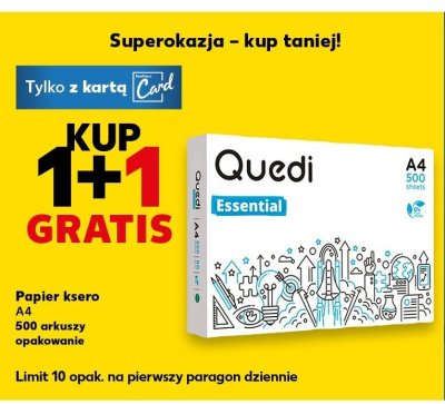Papier ksero A4 500 arkuszy promocja w Kaufland