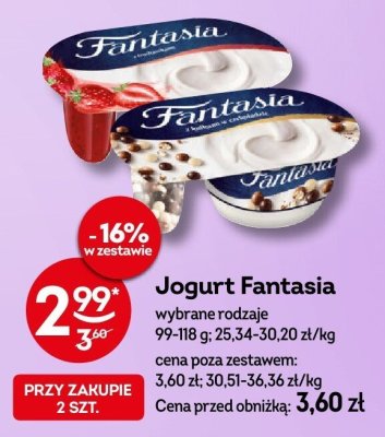 Jogurt Fantasia wybrane rodzaje promocja w Żabka