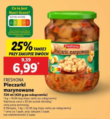 Pieczarki marynowane Freshona promocja