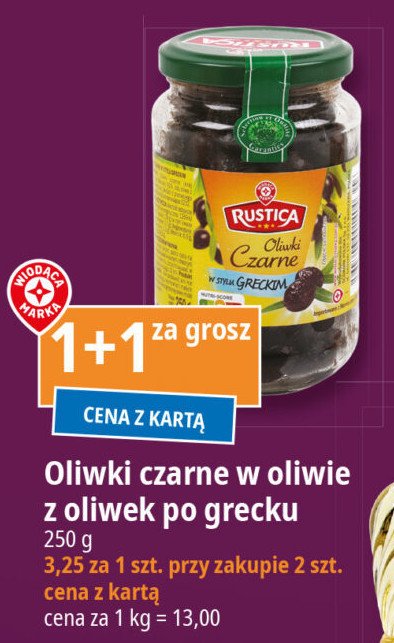 Oliwki czarne po grecku Wiodąca marka rustica promocja