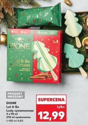 Lody DIONE Let It Be cynamonowe promocja w Kaufland
