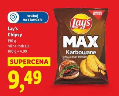 Chipsy Lay's MAX Karbowane promocja w Lidl