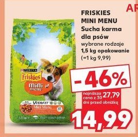 Karma dla psa kurczak Friskies mini menu Purina friskies promocja