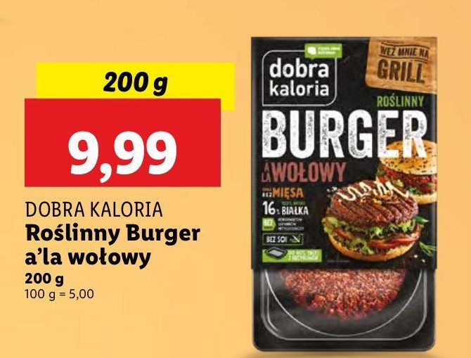 Burger wołowy Dobra kaloria promocja w Lidl