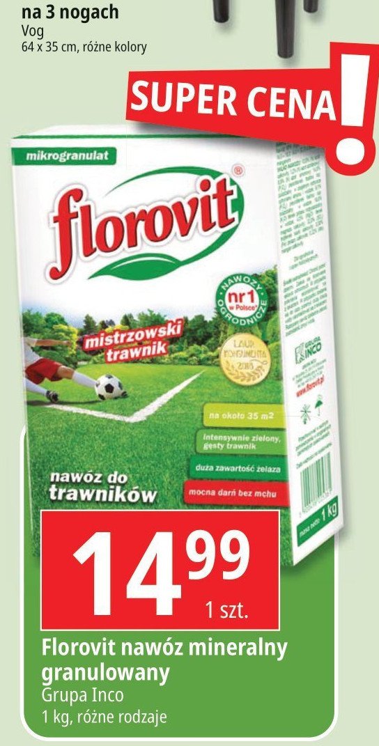 Nawóz granulowany do trawników Florovit promocja