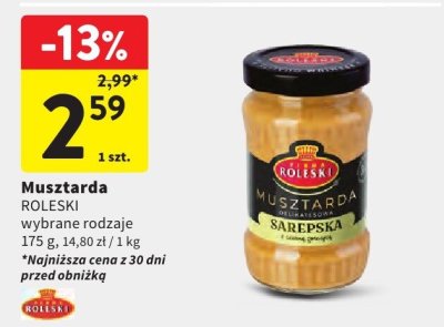 Musztarda ROLESKI wybrane rodzaje promocja w Intermarche
