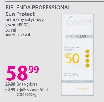 Krem do twarzy wysoka ochrona przeciwsłoneczna spf 50+ & pa++ BIELENDA SUPREMELAB MED TECHNOLOGY promocja