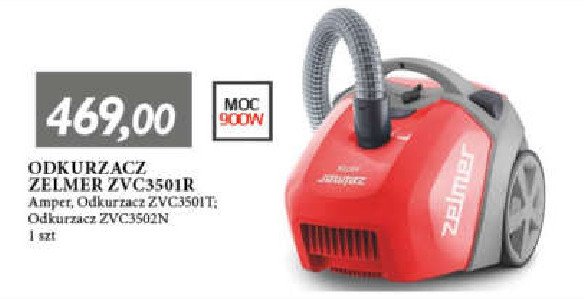 Odkurzacz workowy zvc3501r antek Zelmer promocja