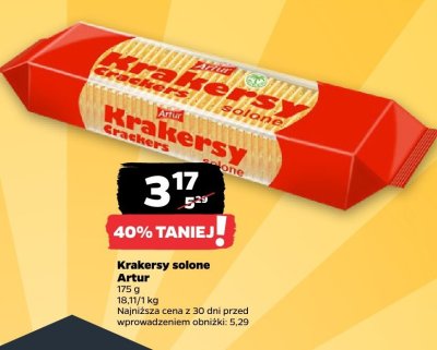 Krakersy solone Artur promocja w Netto