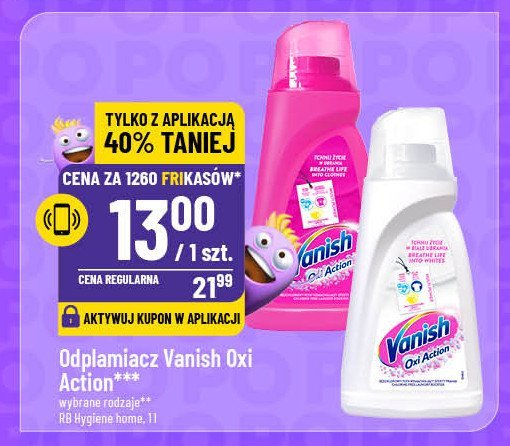 Odplamiacz w płynie white Vanish promocja w POLOmarket