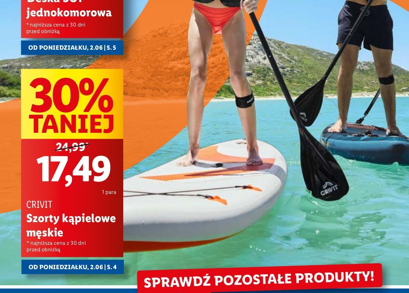 Szorty kąpielowe Crivit promocja w Lidl